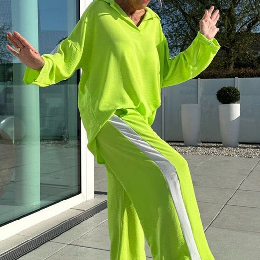 Lässiges Set im Farbblockdesign: Oberteil und Hose