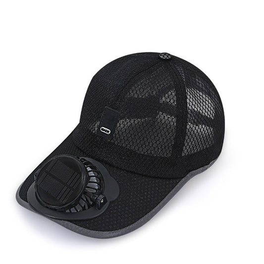 Atmungsaktive Baseballkappe mit Solarventilator