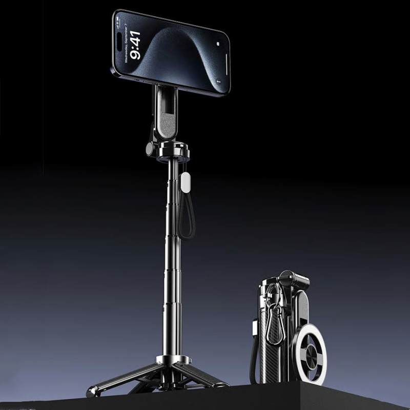 🏆  Heißer Verkauf 50 % Rabatt ✨ Multifunktionaler magnetischer 4-in-1-Selfie-Stick mit 360°-Drehung