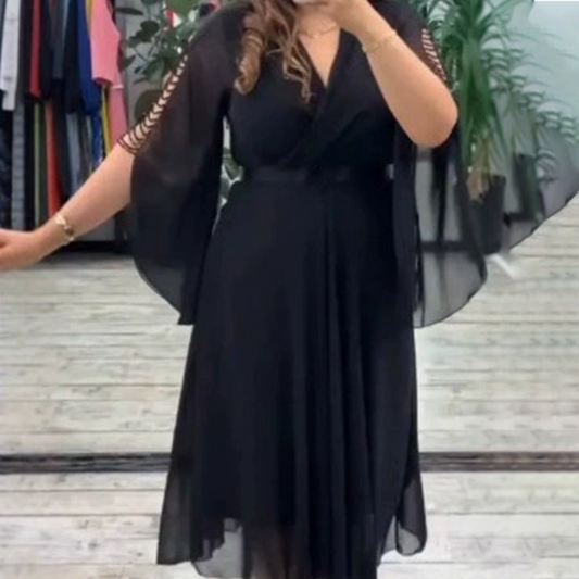 👗Elegantes Kleid mit V-Ausschnitt für Frauen