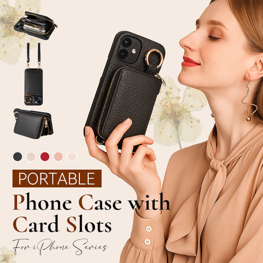 Tragbare Handytasche mit Kartenfächern für die iPhone-Serie