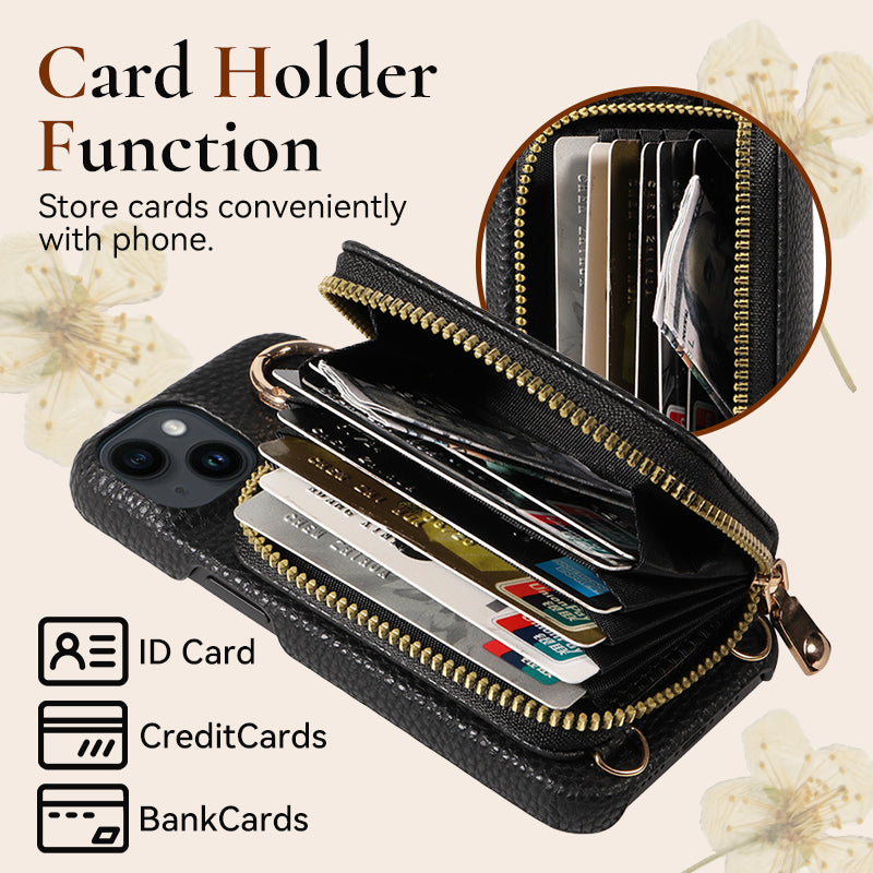 Tragbare Handytasche mit Kartenfächern für die iPhone-Serie