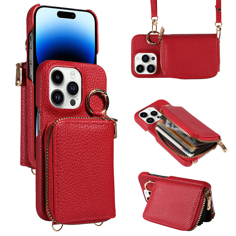 Tragbare Handytasche mit Kartenfächern für die iPhone-Serie