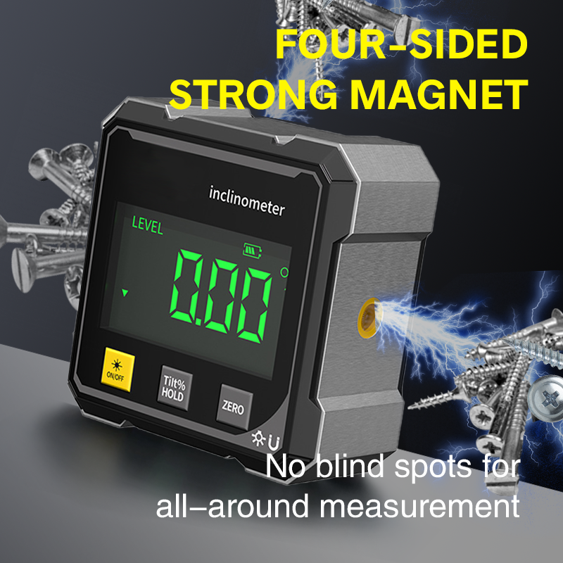 🔥Solange der Vorrat reicht 50 % Rabatt📐4-seitiger magnetischer digitaler Winkelmesser mit Laser