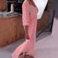 💖Gestreiftes Kurzarmkleid mit V-Ausschnitt und Herz-Print