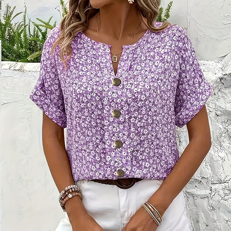 🔥Die besten Sommer-Hot-Seller🔥Elegantes, geblümtes Hemd für Frauen