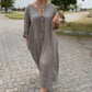 🔥Heißer Verkauf 50 % Rabatt🔥Lockeres Damenkleid mit einzigartigem Knopfdetail