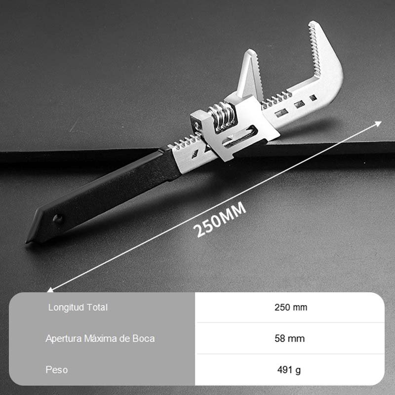 Verstellbarer Schraubenschlüssel mit großer Öffnung