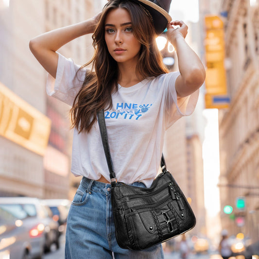 🔥Heiß begehrte High-End-Produkte🔥Vintage-Handtasche für Damen aus weichem PU-Leder