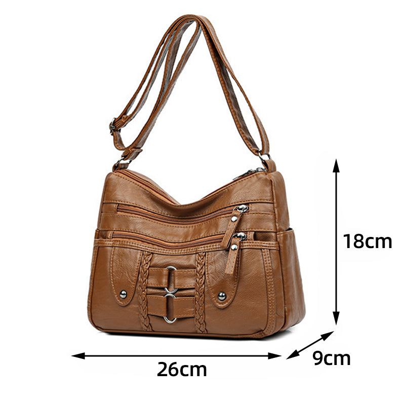 🔥Heiß begehrte High-End-Produkte🔥Vintage-Handtasche für Damen aus weichem PU-Leder