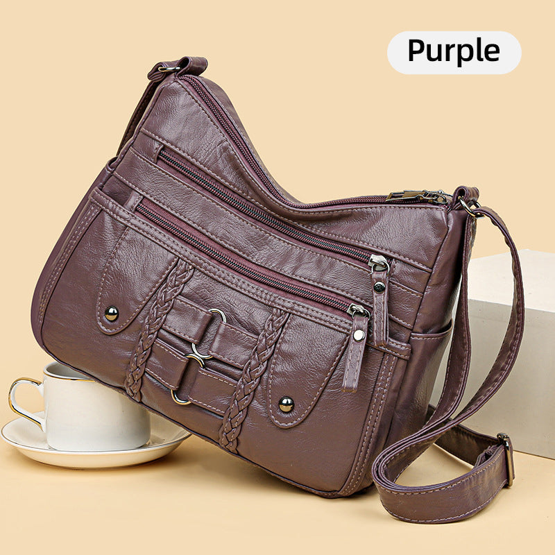 🔥Heiß begehrte High-End-Produkte🔥Vintage-Handtasche für Damen aus weichem PU-Leder