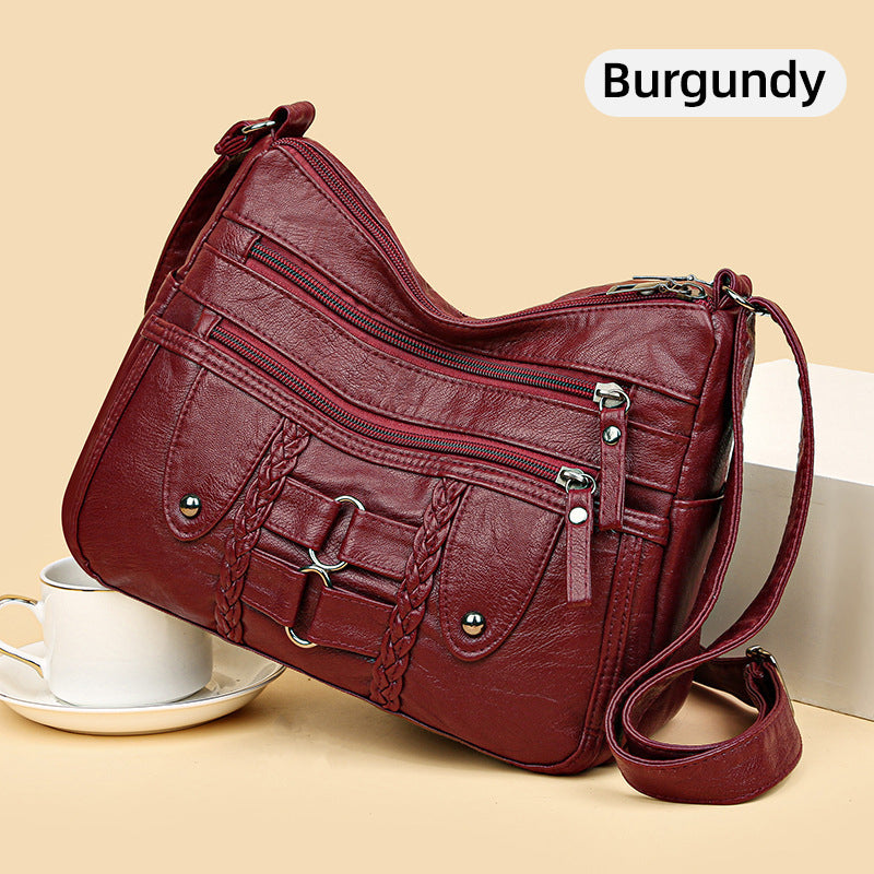 🔥Heiß begehrte High-End-Produkte🔥Vintage-Handtasche für Damen aus weichem PU-Leder