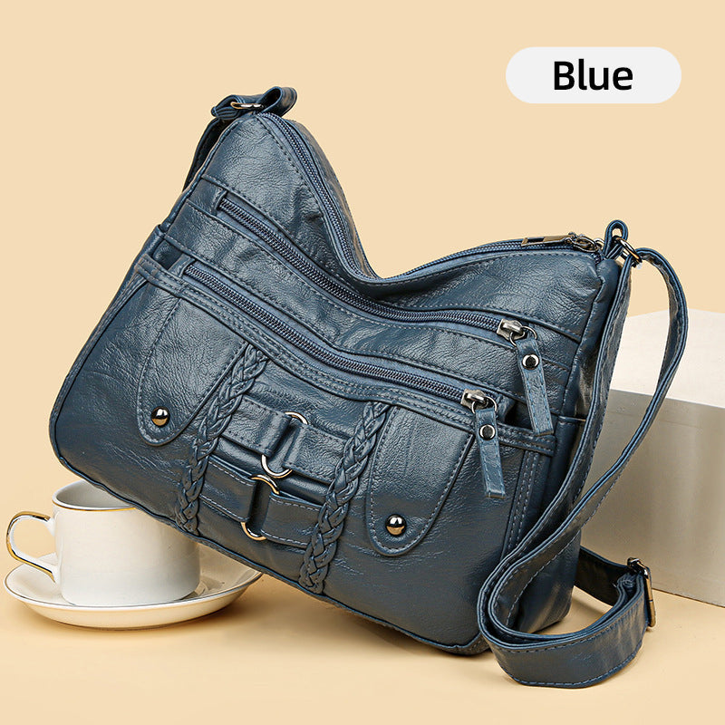 🔥Heiß begehrte High-End-Produkte🔥Vintage-Handtasche für Damen aus weichem PU-Leder