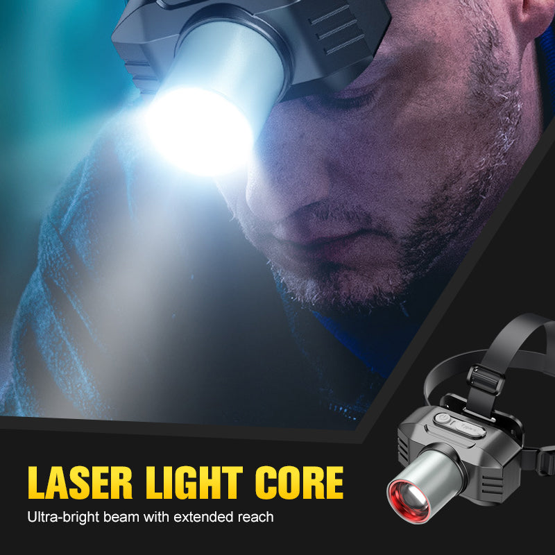🔥Heißer Verkauf 50% Rabatt🔥Leuchtstarke wiederaufladbare LED-Stirnlampe für den Außenbereich