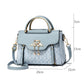 Damen-Schultertasche aus einfarbigem PU-Leder mit Prägung