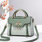 Damen-Schultertasche aus einfarbigem PU-Leder mit Prägung