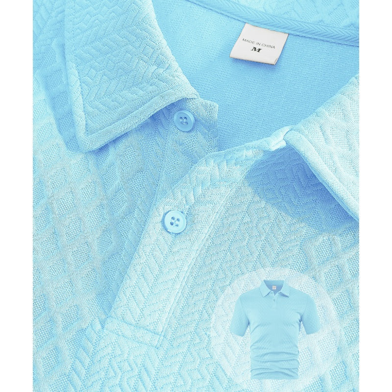 💎 49% RABATT! 💎 Herren-Zweiteiler mit Rautenstruktur – Kurzarmhemd & Shorts mit Kordelzug, atmungsaktiv & knitterfrei 🌞👕