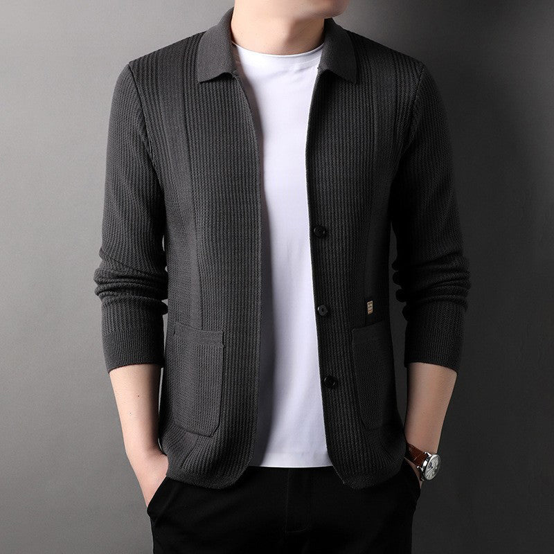 🍂Willkommen Herbst mit 50 % Rabatt🍁Herren-Strickjacke mit Revers