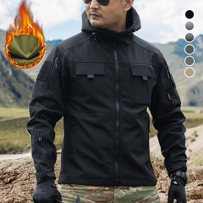 Männerjacke, dick und warm, taktisch, Bergsteigerbekleidung
