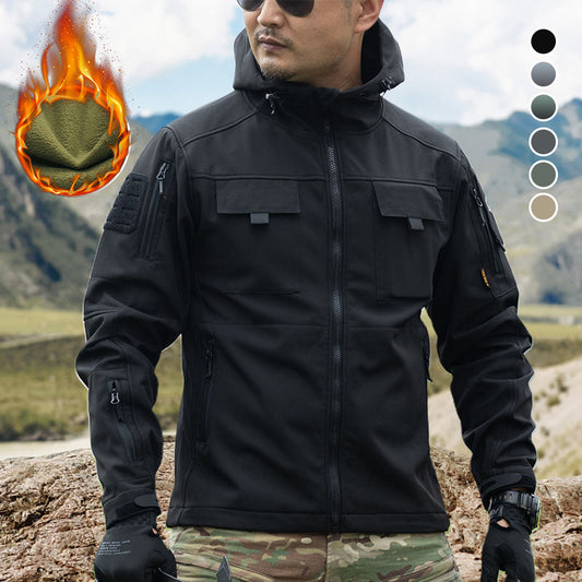 Männerjacke, dick und warm, taktisch, Bergsteigerbekleidung
