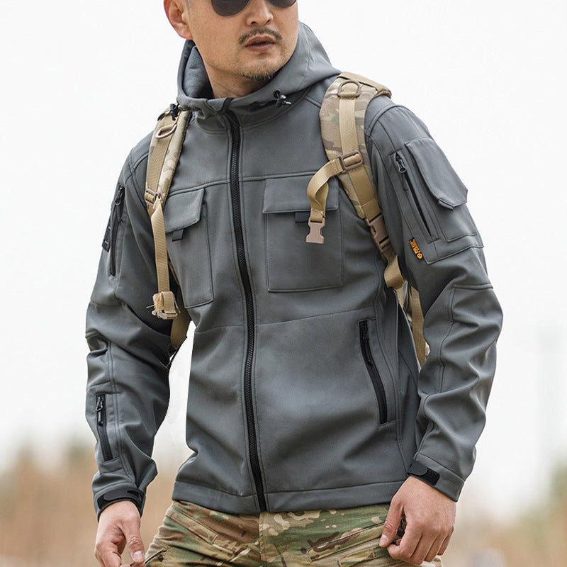 Männerjacke, dick und warm, taktisch, Bergsteigerbekleidung