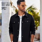 Winddichte leichte Herrenjacke mit Knopfleiste