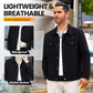 Winddichte leichte Herrenjacke mit Knopfleiste