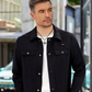 Winddichte leichte Herrenjacke mit Knopfleiste