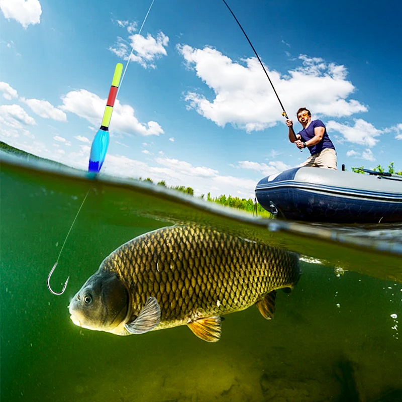 🎣Spezialisiertes schwimmkörperloses Feder-Rig-Set für den Fang großer Wasserlebewesen