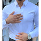 ⏳Herbst-Limited-Edition-Kollektion💥Herren lässiges einfarbiges Slim-Fit-Hemd