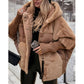 🍂 Frühherbst-Sonderaktion: 50 % Rabatt 🔥 Damen Oversized Pufferjacke mit Kapuze im Patchwork-Design