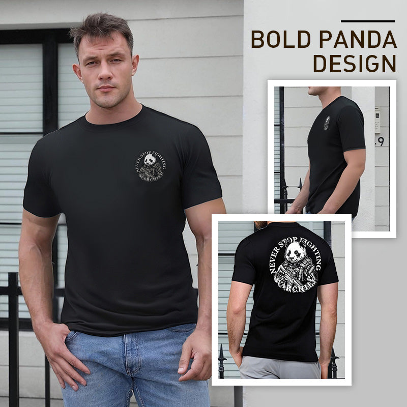 🐼💥Herren-T-Shirt aus Baumwolle mit Panda-Motiv
