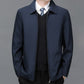 Winddichte Herrenjacke mit Revers und Reißverschluss