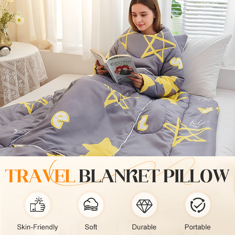 ✨Neuheiten 40 % Rabatt✨2-in-1-Reisedecke mit Kissen