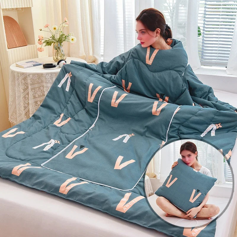 ✨Neuheiten 40 % Rabatt✨2-in-1-Reisedecke mit Kissen