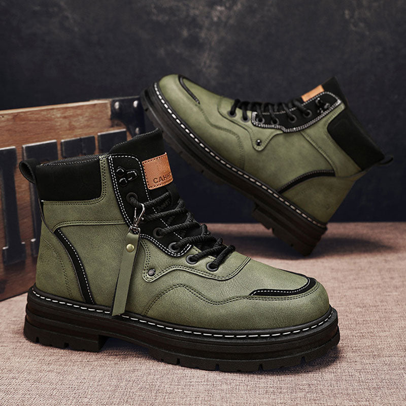 ⏳Herbst-Bestseller 50 % Rabatt💥Plüsch-High-Top-Stiefel zum Schnüren für Herren