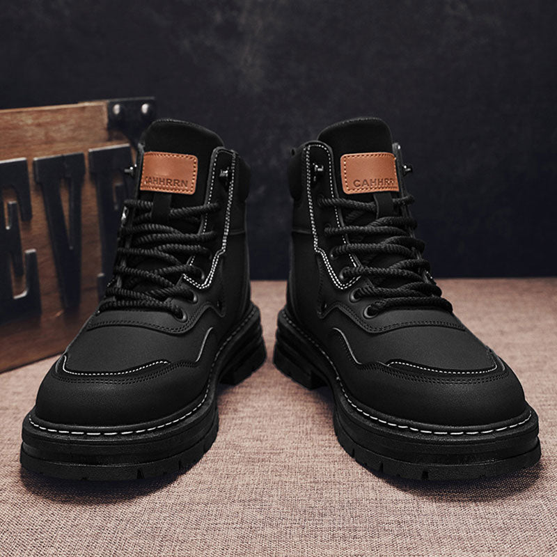 ⏳Herbst-Bestseller 50 % Rabatt💥Plüsch-High-Top-Stiefel zum Schnüren für Herren