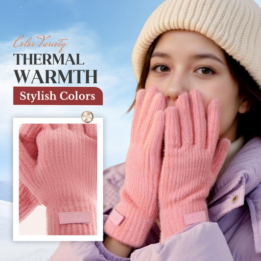 Warme Thermostrick-Touchscreen-Handschuhe