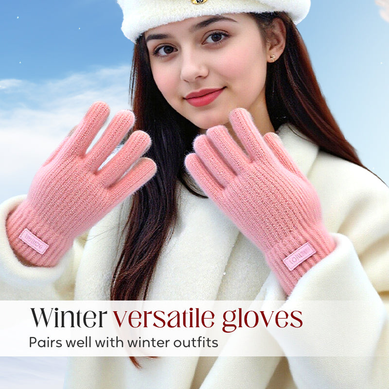 Warme Thermostrick-Touchscreen-Handschuhe