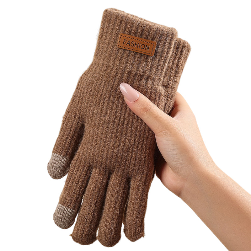 Warme Thermostrick-Touchscreen-Handschuhe