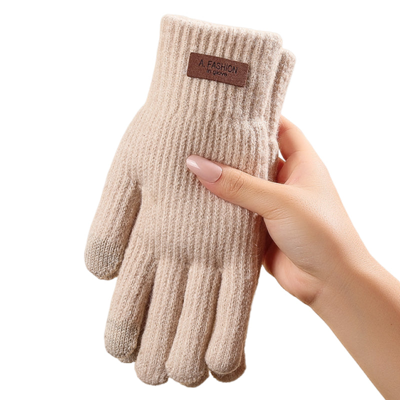 Warme Thermostrick-Touchscreen-Handschuhe