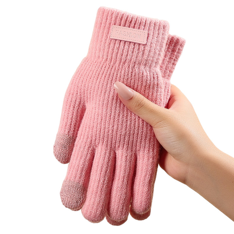 Warme Thermostrick-Touchscreen-Handschuhe