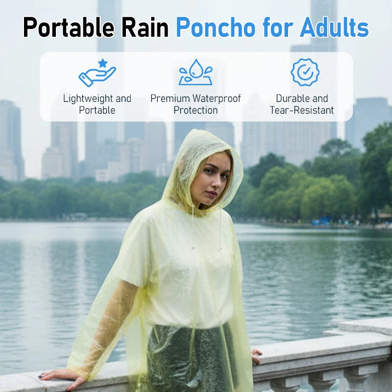 🔥Heißer Verkauf(50% Rabatt)🔥Tragbarer Regenponcho für Erwachsene