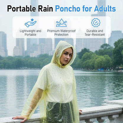 🔥Heißer Verkauf(50% Rabatt)🔥Tragbarer Regenponcho für Erwachsene