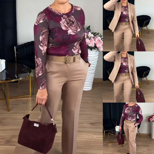 Bequemes und stilvolles Zweiteiler-Set aus Jacke und Hose für Damen