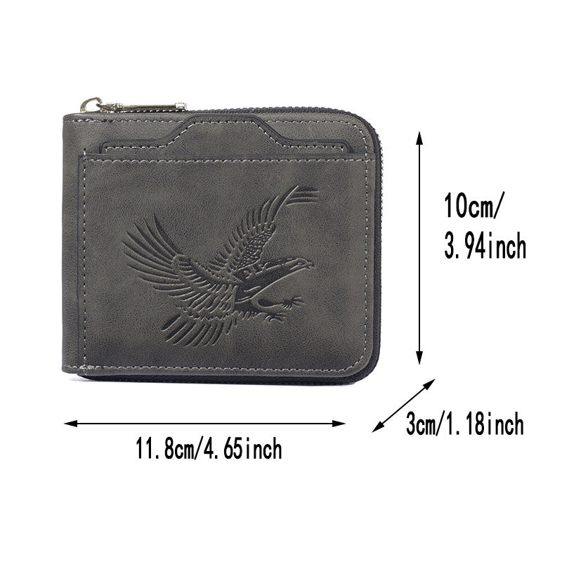 💥Herrenbrieftasche im Vintage-Stil mit Adlermotiv