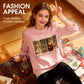 Damen-Weihnachts-Doodle-Sweatshirt mit Rundhalsausschnitt