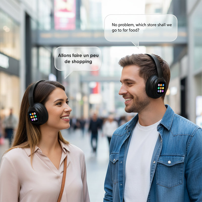 AI Bluetooth-Kopfhörer mit LCD-Display