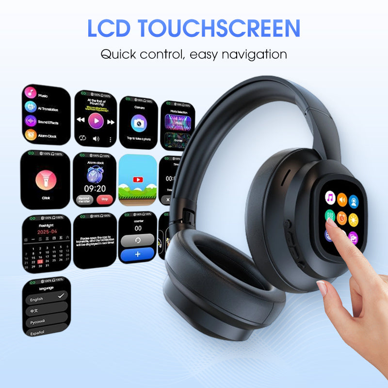 AI Bluetooth-Kopfhörer mit LCD-Display