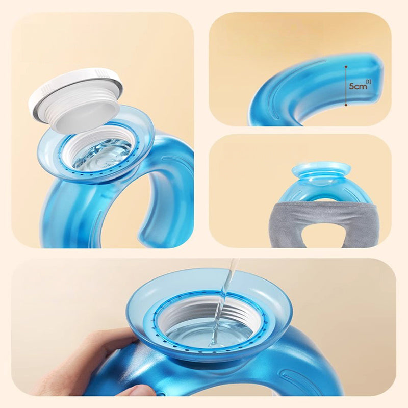 U-förmige Wärmflasche für den Nacken